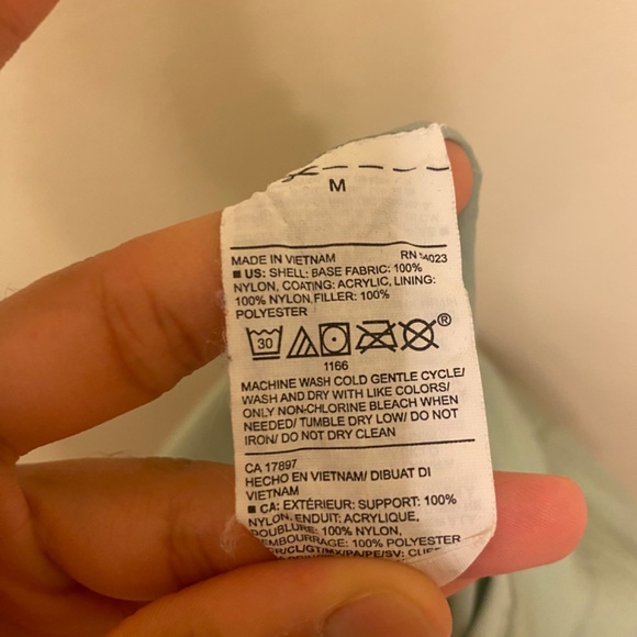 Old Navy Active Medium Bubble Jacket Sea Green - Picture 7 of 8